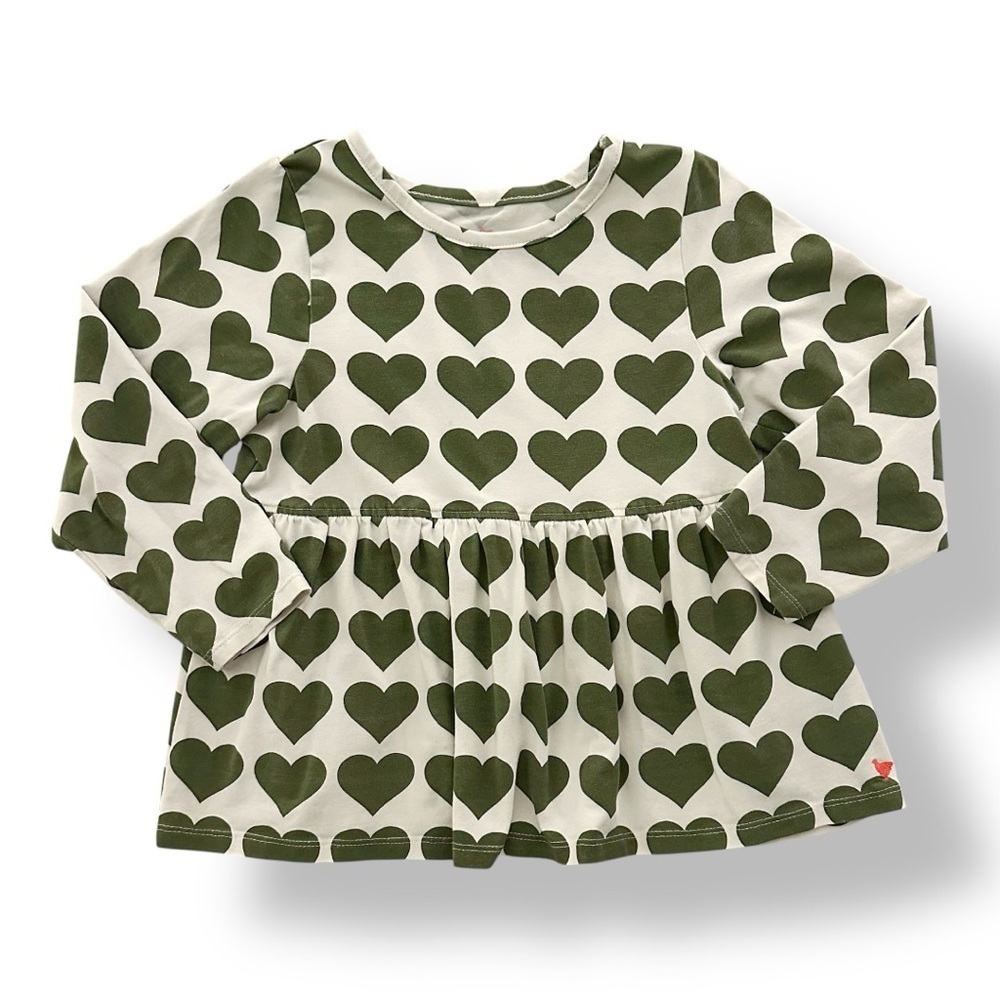 Pink Chicken | Heart Print Swing Top (7 yrs) 💚